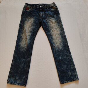 Vintage Smash Men’s Distressed Jeans Size 34 - Y2K Grunge Western Studded Denim